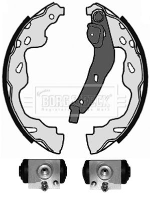 BORG & BECK Комплект тормозных колодок BBS1102K